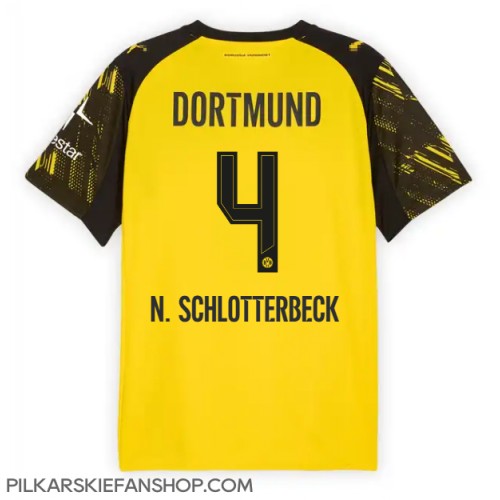 Koszulka piłkarska Borussia Dortmund Nico Schlotterbeck #4 Strój Domowy 2025-26 tanio Krótki Rękaw Koszulka piłkarska Borussia Dortmund Nico Schlotterbeck #4 Strój Domowy 2025-26 tanio Krótki Rękaw